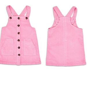 Wonder Nation Girls' Jumper Dress pink overall dress pinafore corduroy-4T